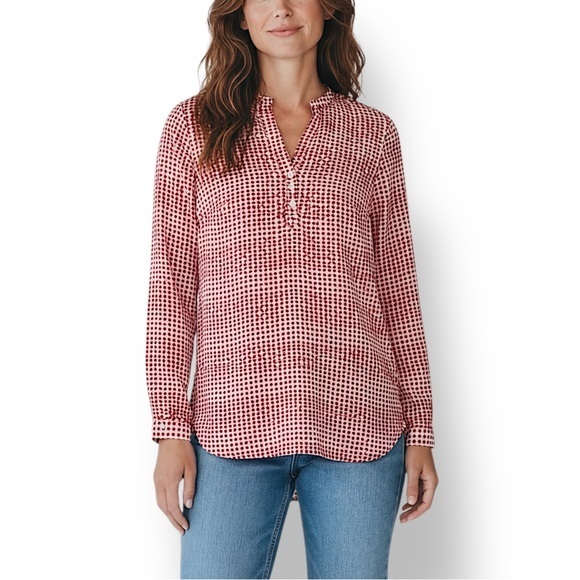 Eddie Bauer Tops - 4/$20 Eddie Bauer Women’s Abstract Geometric Print Cotton Blouse Medium